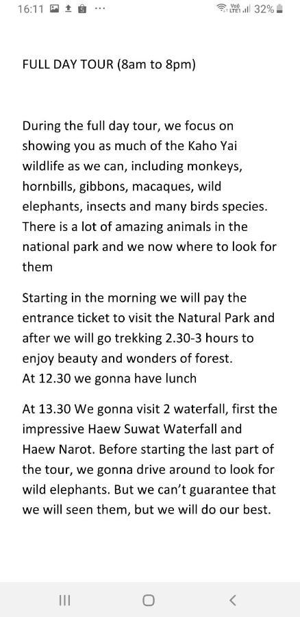 Couette-café Hostel&wildlife Tour Pak Chong